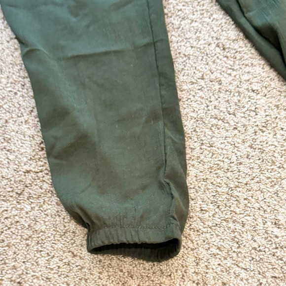 Men’s Baggy Y2K Streetwear Joggers Olive Green Loose Fit Harem Pants M/L - Picture 2 of 11